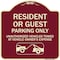 Signmission Parking Restriction Resident or Guest Parking Only Unauthorized Vehicles Towed at Own, BU-1818-23369 A-DES-BU-1818-23369 - alternate 1
